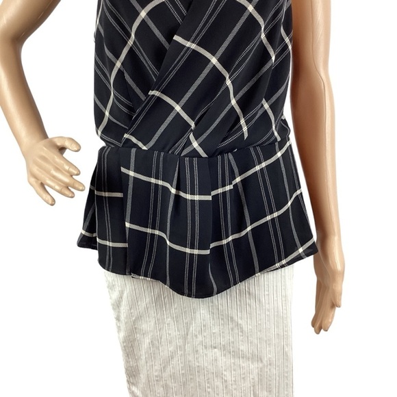 cabi Check Crossover Cami Top Style 3986 Size 8 Black - Picture 3 of 7